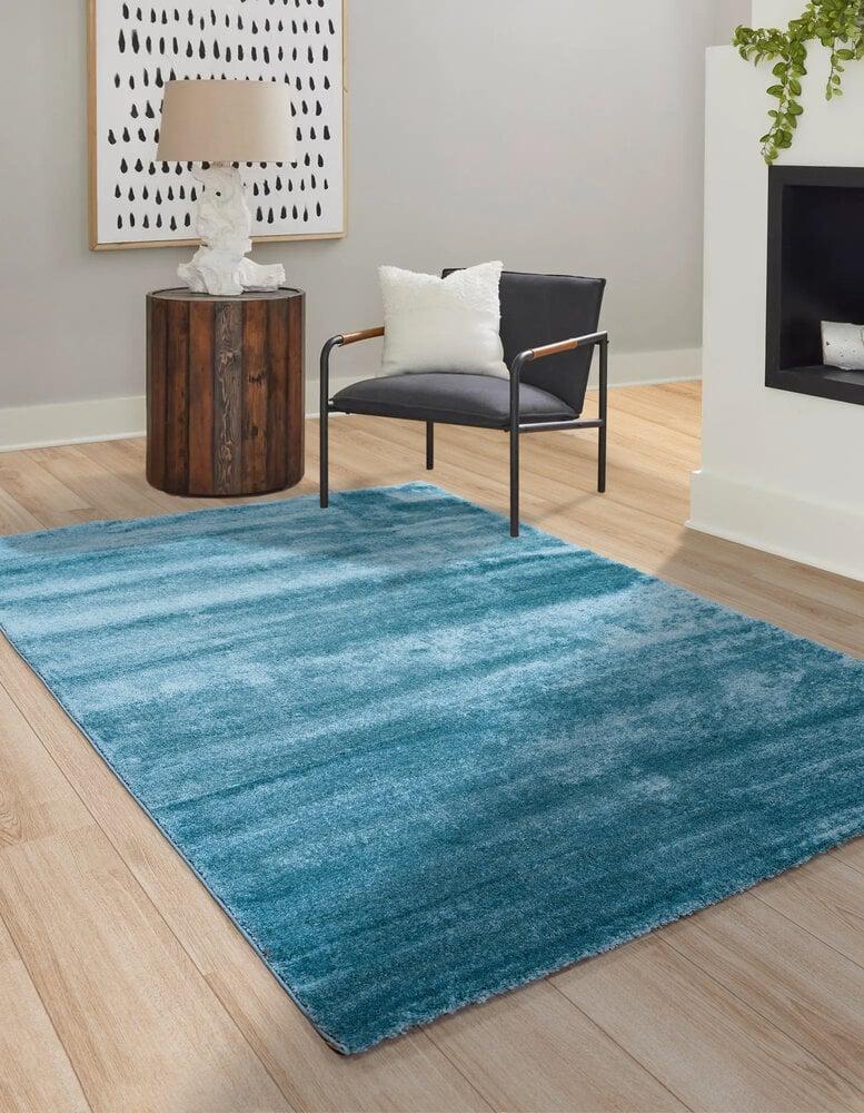 Flycarpets Bolana Vloerkleed - Effen Modern - Lichtblauw