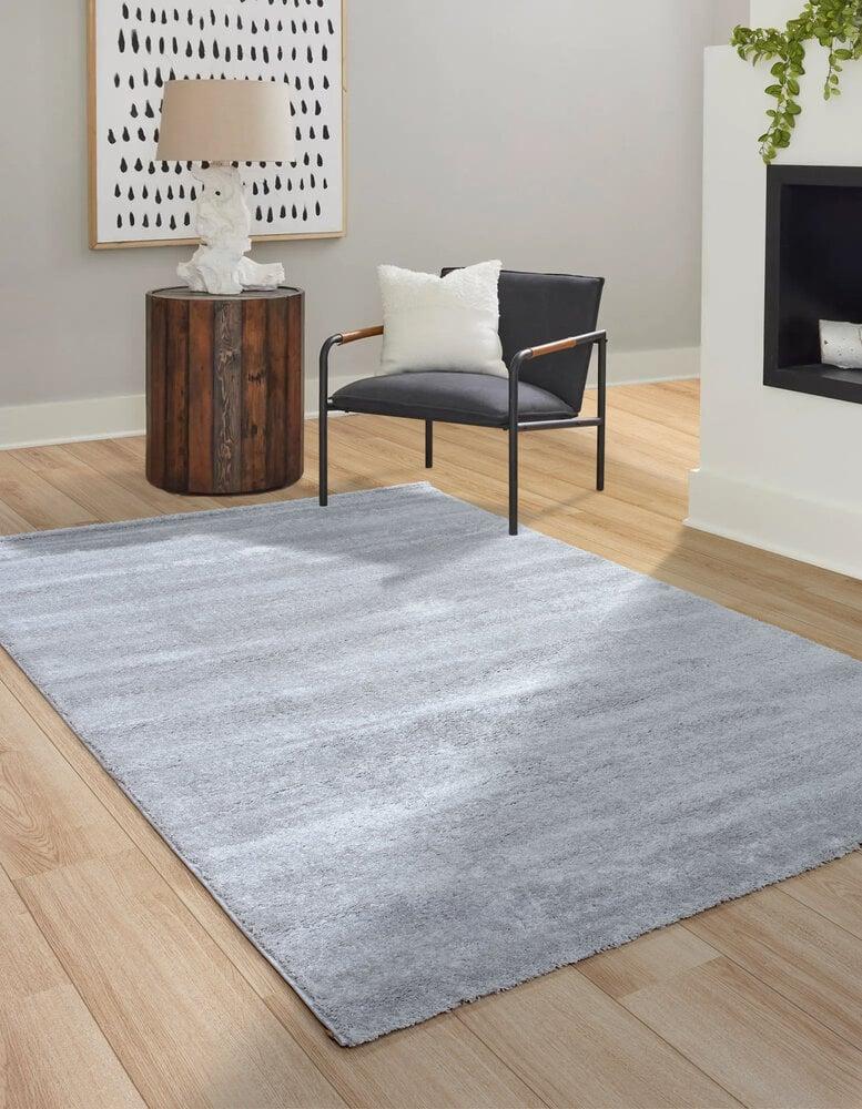 Flycarpets Bolana Vloerkleed - Effen Modern - Lichtgrijs / Zilver