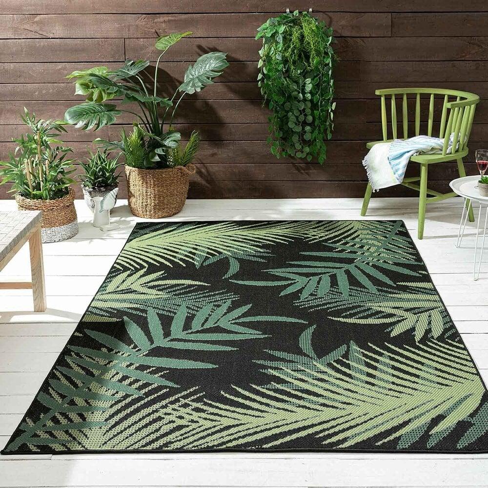 Flycarpets Capri Indoor En Outdoor Groen / Zwart Vloerkleed