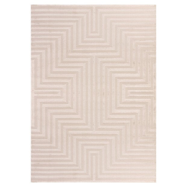 flycarpets Cara vloerkleed - Labyrinth Modern Japandi - Beige