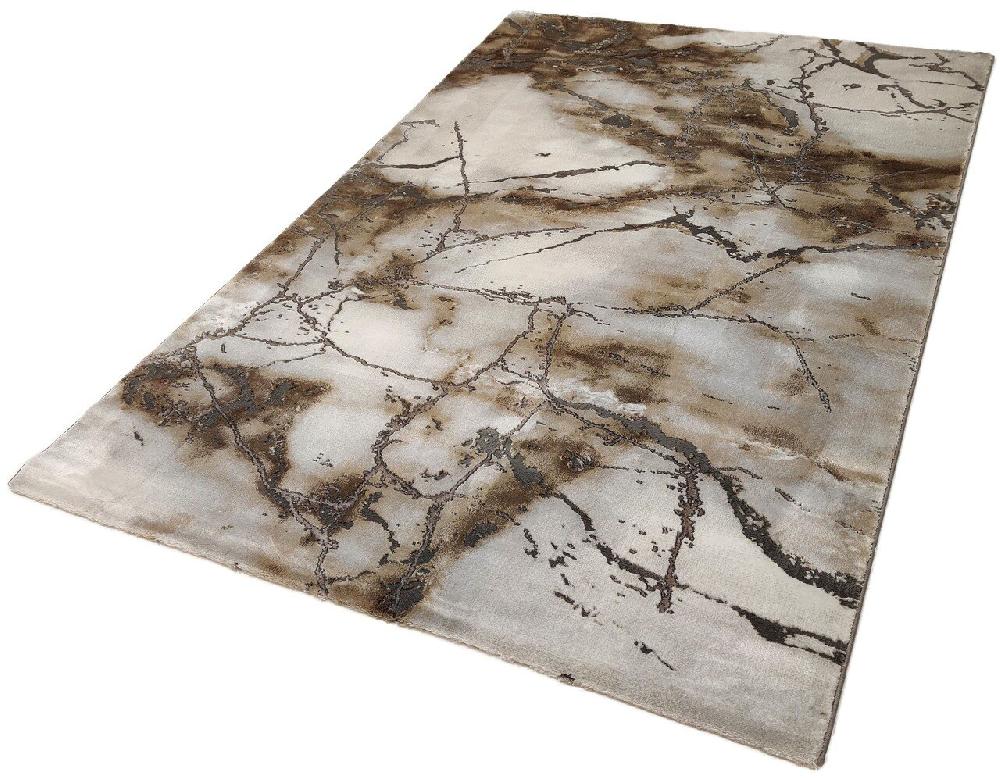 Flycarpets Carrara Modern Bruin Beige Grijs Vloerkleed - Marmer Design