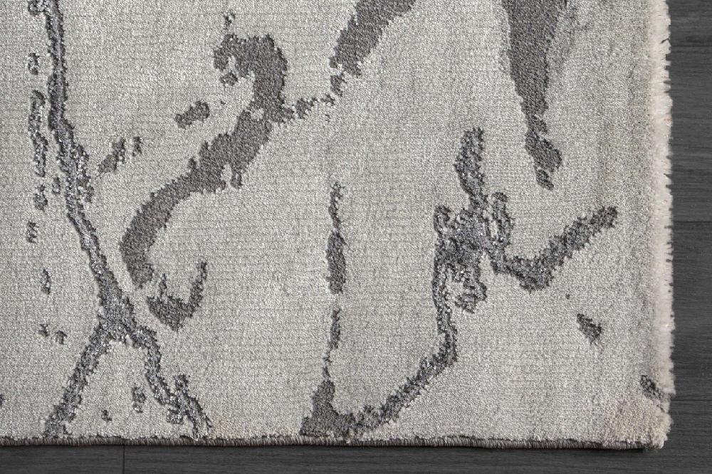 Flycarpets Carrara Modern Grijs Vloerkleed - Marmer Design
