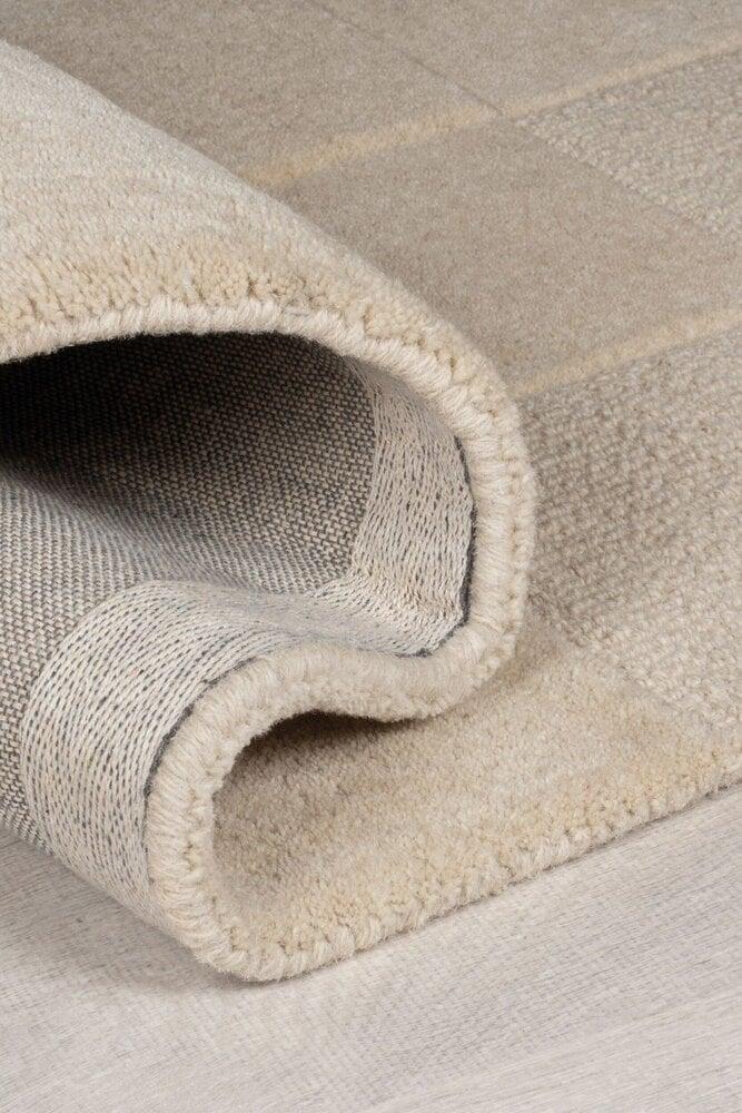 Flycarpets Checkerboard Naturel / Beige Vloerkleden - Tijdloze Elegantie Voor Jouw Interieur