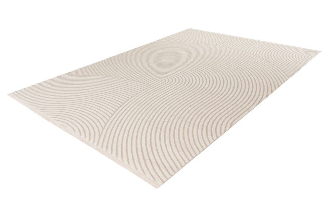 Flycarpets Claire Vloerkleed - Japandi Stijl Halve Cirkels Modern - Crème