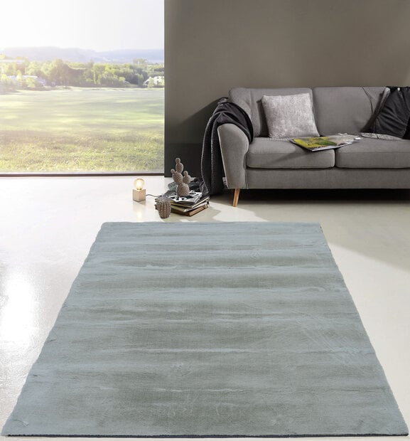 flycarpets Comfy Vicenza vloerkleed - Zacht Hoogpolig - Zilver / Naturel