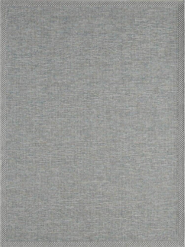 Flycarpets Cyrene Laagpolig Kader Turquoise / Grijs Vloerkleed - Indoor En Outdoor