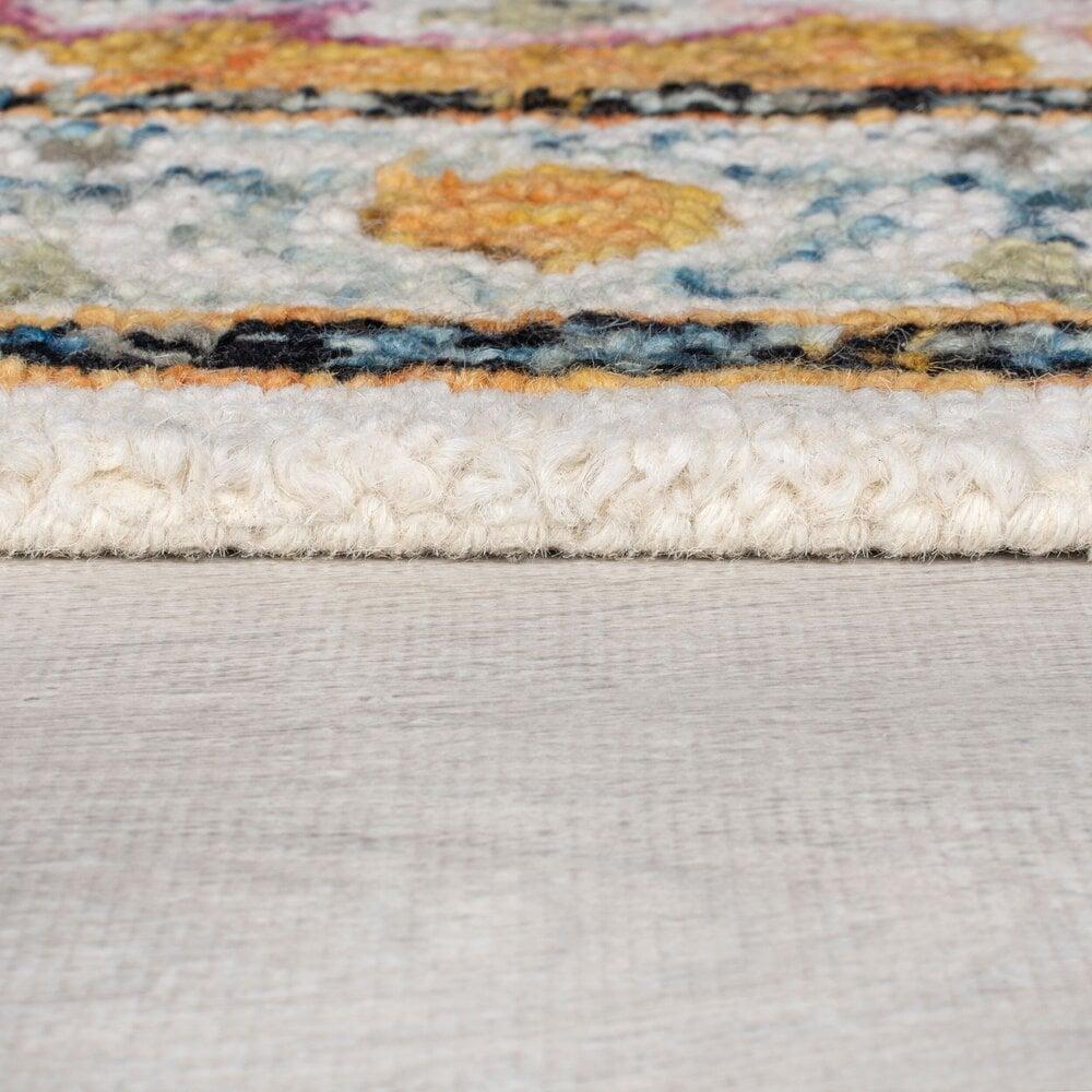 Flycarpets Dahlia Vintage Vloerkleed Geel / Multi- Elegante Luxe Voor Elk Interieur