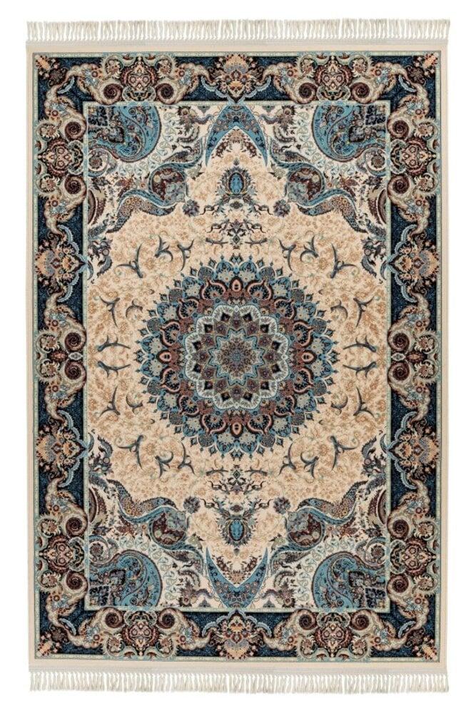 Flycarpets Darius Vloerkleed - Medaillon Oosters Klassiek Perzisch Design - Crème