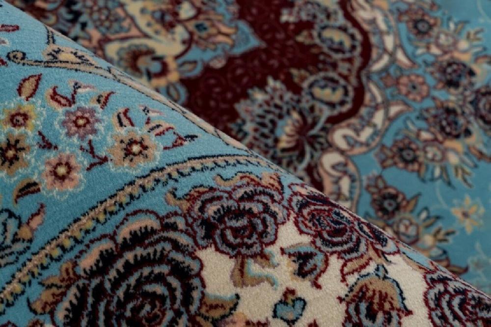 Flycarpets Darius Vloerkleed - Medaillon Oosters Klassiek Perzisch Design - Blauw