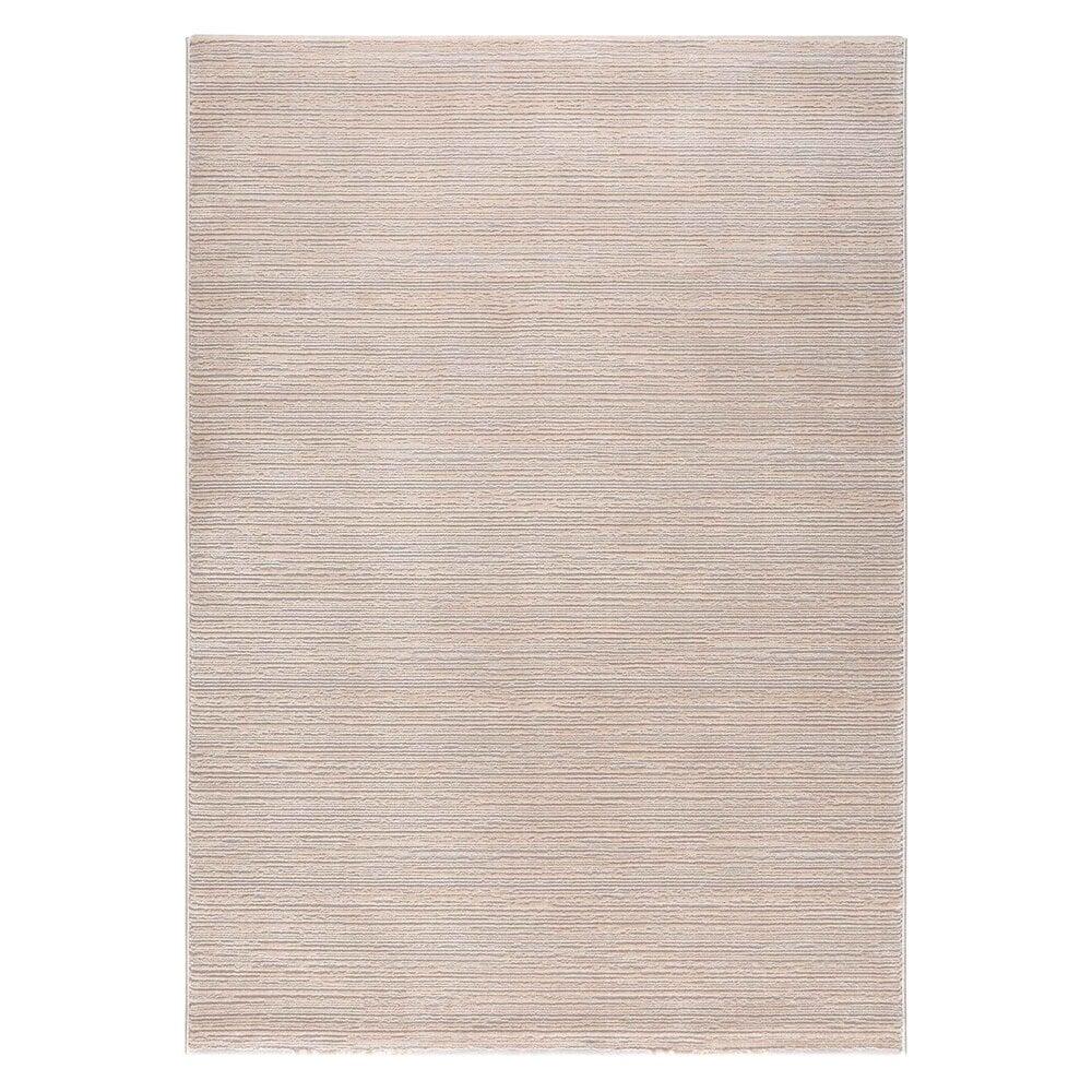 Flycarpets Eleganza Vloerkleed - Gestreept Modern Laagpolig - Beige / Grijs