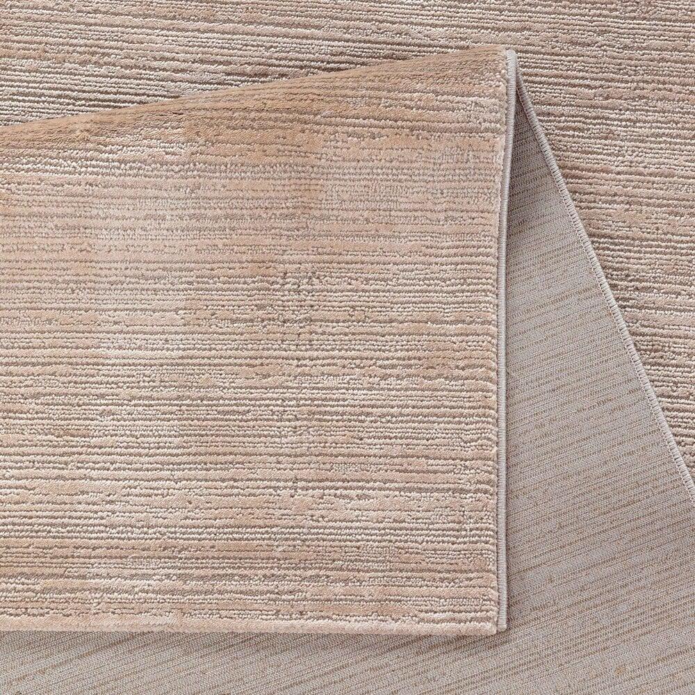 Flycarpets Eleganza Vloerkleed - Gestreept Modern Laagpolig - Beige