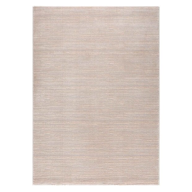 flycarpets Eleganza vloerkleed - Gestreept Modern Laagpolig - Beige / Grijs