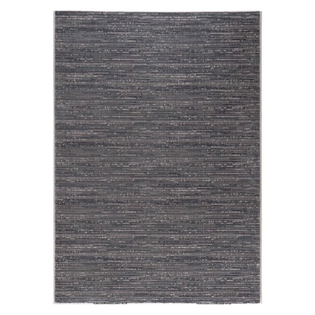 flycarpets Eleganza vloerkleed - Gestreept Modern Laagpolig - Donkergrijs