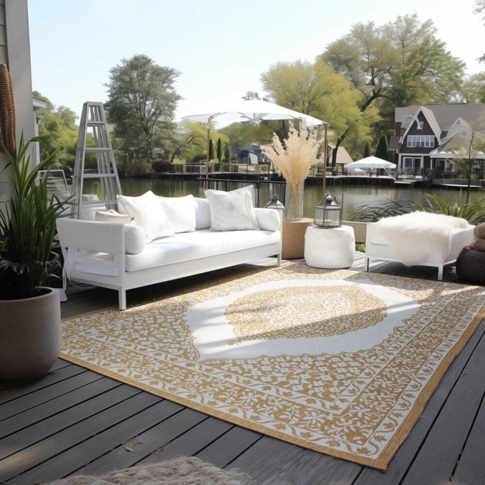 Flycarpets Elle Decoration - Binnen & Buitenkleed - Omkeerbaar - Meekly - Okergeel