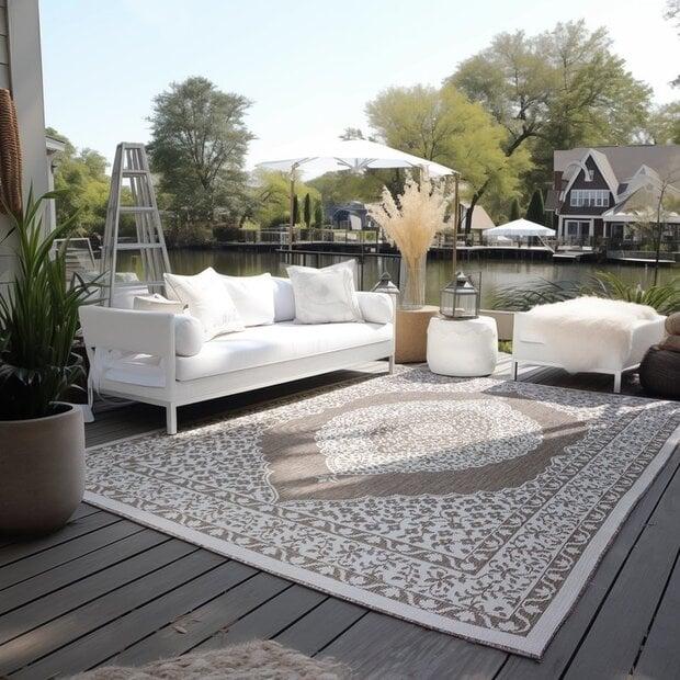 flycarpets Elle Decoration - Binnen & Buitenkleed - Omkeerbaar - Meekly - Linen / Beige