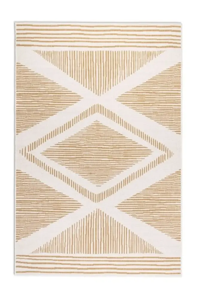 Flycarpets Elle Decoration - Binnen & Buitenkleed - Omkeerbaar - Rhombus - Okergeel