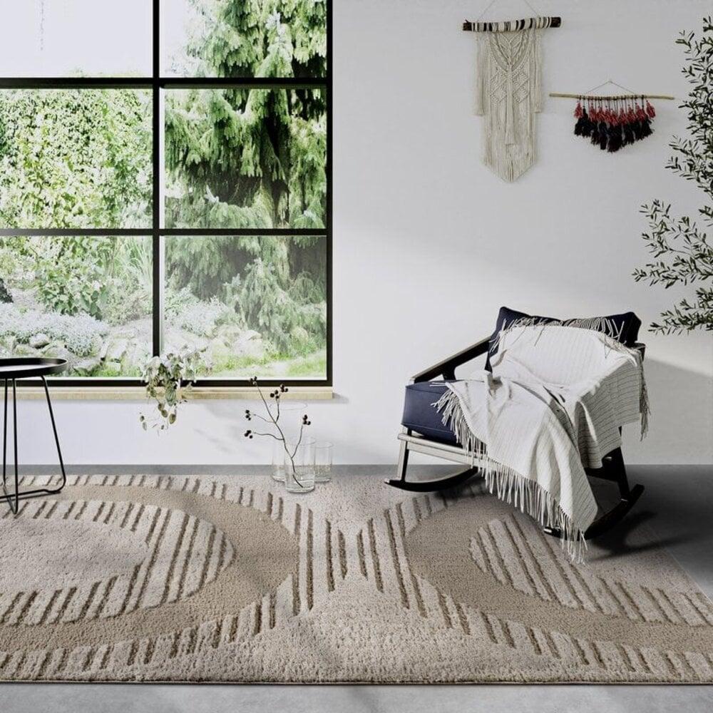 Flycarpets Elle Decoration - Gallery - Hoogpolig Vloerkleed - Bartoux - Beige