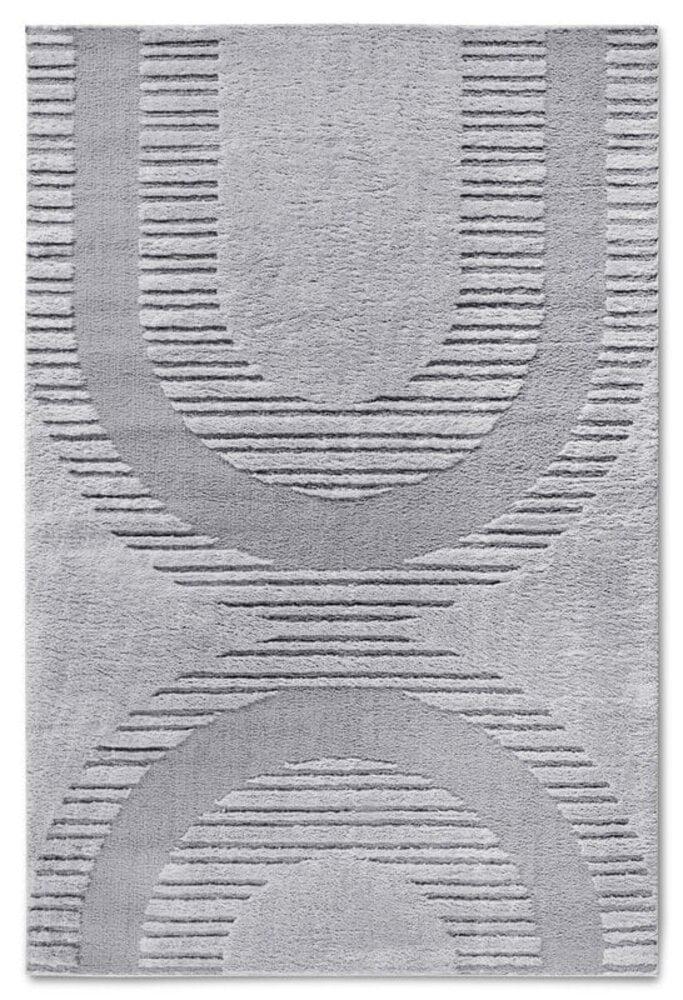 Flycarpets Elle Decoration - Gallery - Hoogpolig Vloerkleed - Bartoux - Lichtgrijs