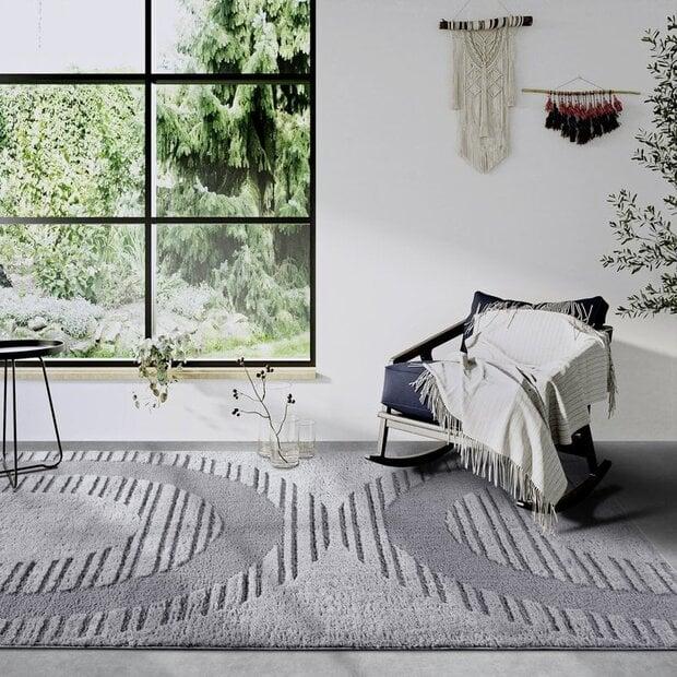 flycarpets Elle Decoration - Gallery - Hoogpolig vloerkleed - Bartoux - Lichtgrijs