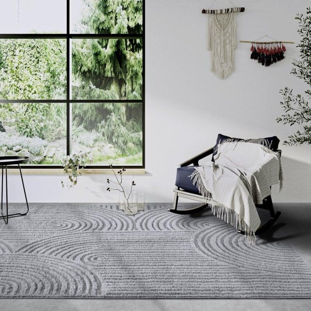 Flycarpets Elle Decoration - Gallery - Hoogpolig Vloerkleed - Chappe - Lichtgrijs