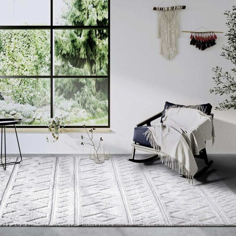 Flycarpets Elle Decoration - Gallery - Hoogpolig Vloerkleed - Itinerance - Crème Wit