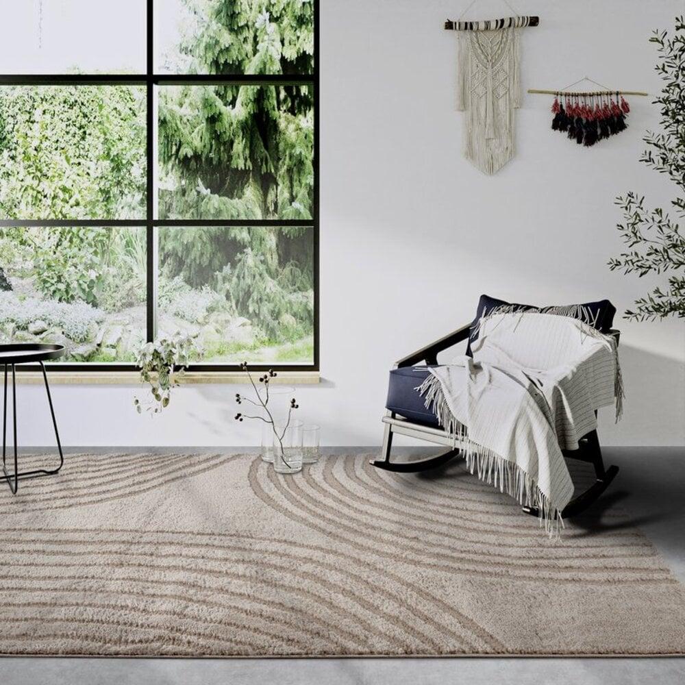 Flycarpets Elle Decoration - Gallery - Hoogpolig Vloerkleed - Pigment - Beige