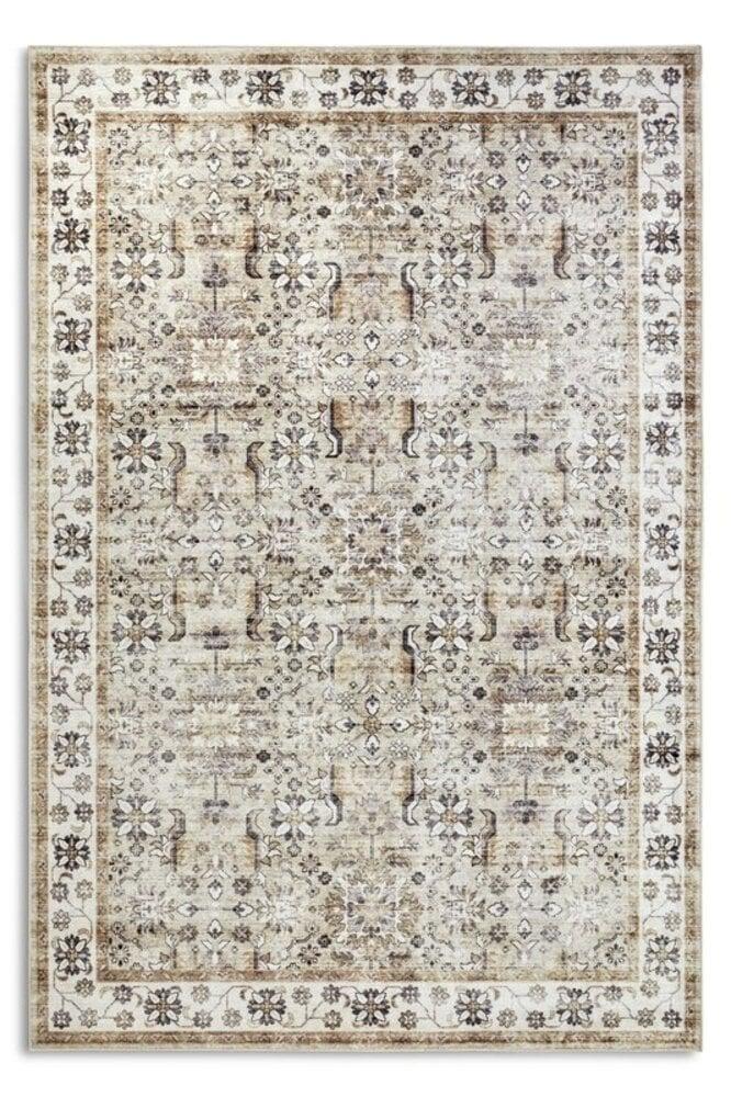 Flycarpets Elle Decoration - Imagination - Laagpolig Vintage Vloerkleed - Saveh - Crème / Goud