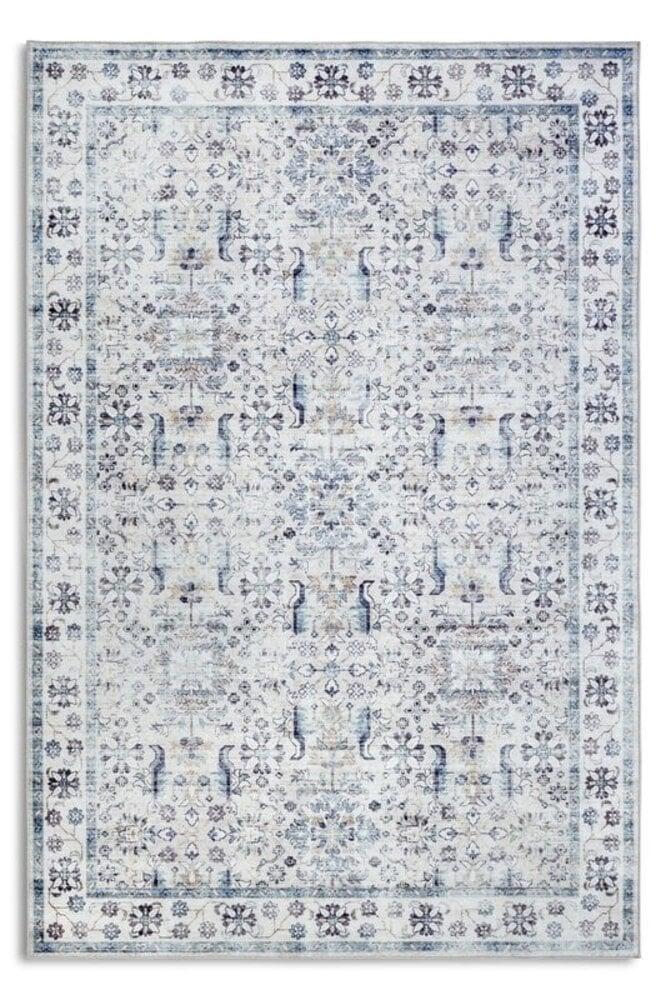 Flycarpets Elle Decoration - Imagination - Laagpolig Vintage Vloerkleed - Saveh - Crème / Blauw