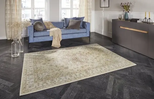 flycarpets Elle Decoration - Klassieke vloerkleed - Nain - Geel