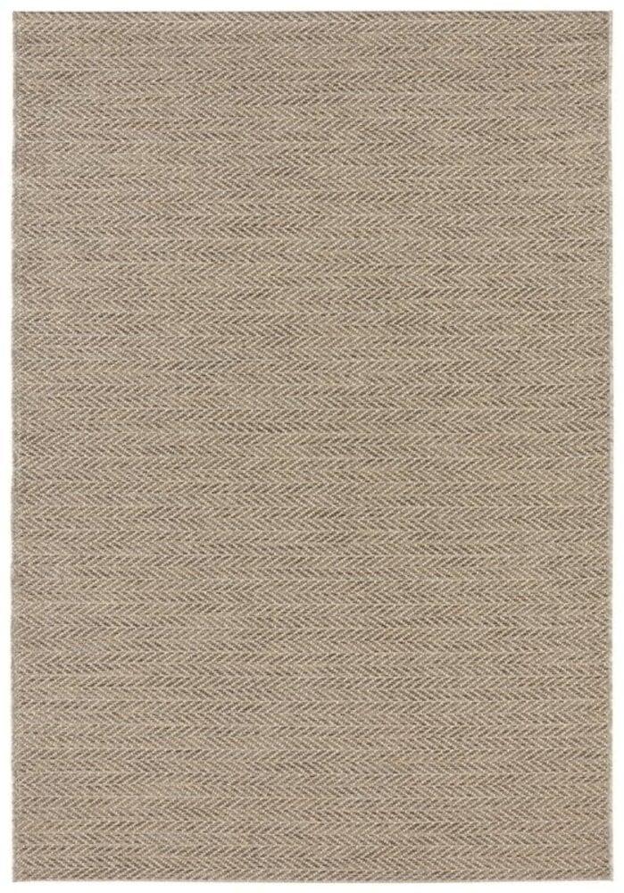 Flycarpets Elle Decoration - Laagpolig - Binnen & Buitenkleed - Handgeweven Look - Caen - Naturel / Bruin