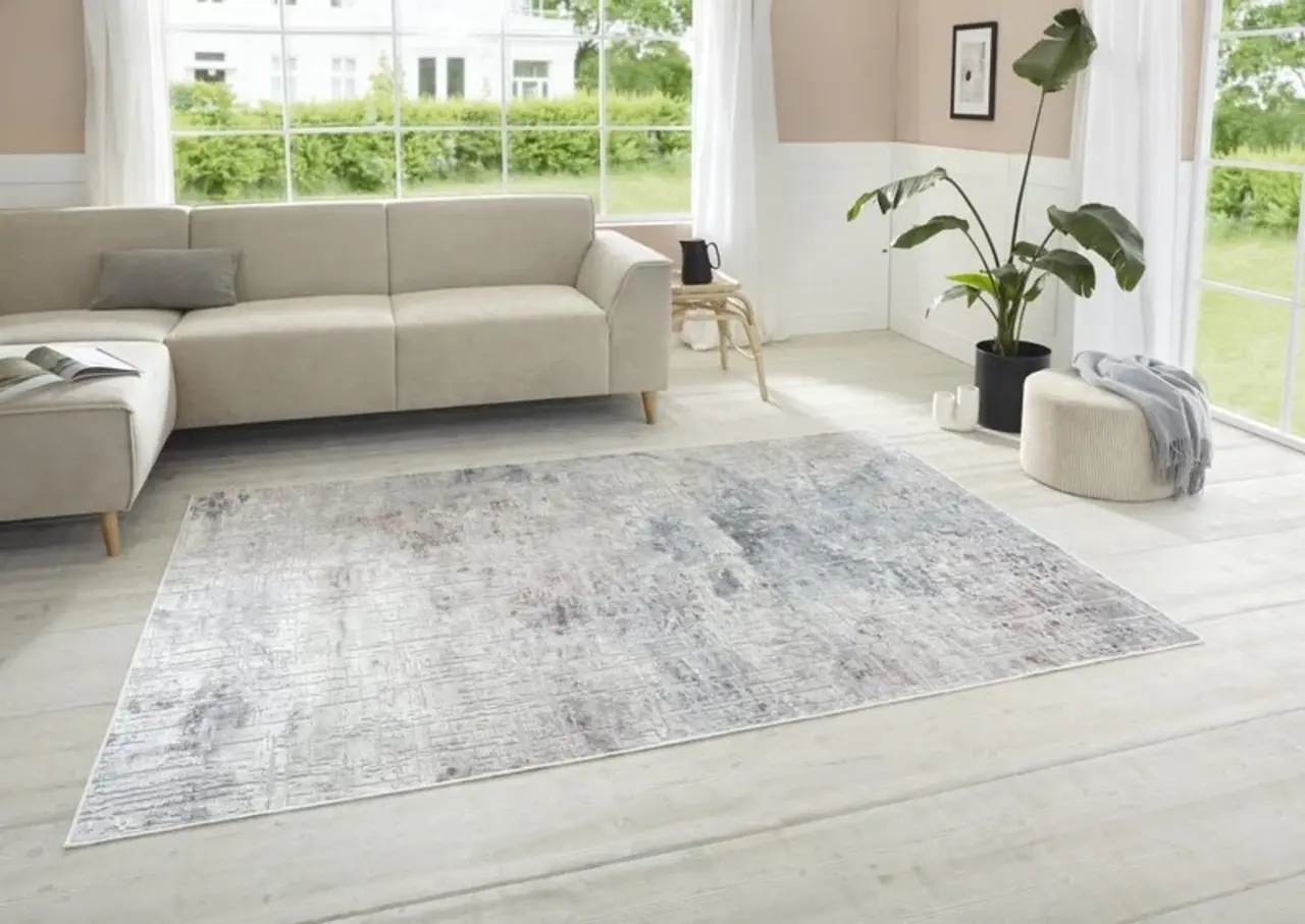 Flycarpets Elle Decoration - Modern Design Vloerkleed - Chameis - Grijs / Roze / Blauw