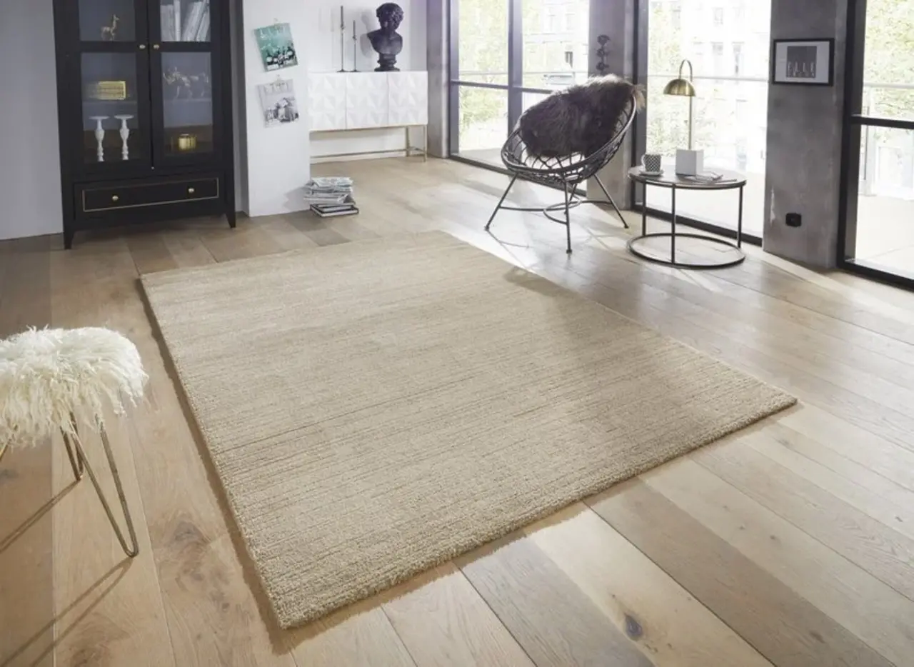 Flycarpets Elle Decoration - Modern Design Vloerkleed - Laagpolig - Effen - Beige / Bruin