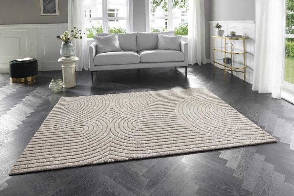 Flycarpets Elle Decoration - Modern Design Vloerkleed - Zacht Laagpolig - 3D Effect - Crème / Beige