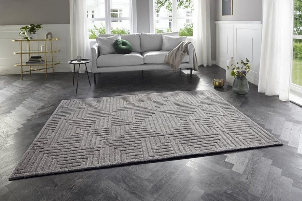 Flycarpets Elle Decoration - Modern Design Vloerkleed - Zacht Laagpolig - 3D Effect - Grijs