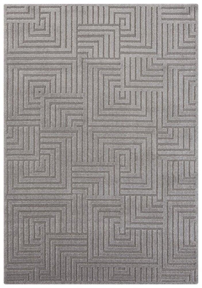 Flycarpets Elle Decoration - Modern Design Vloerkleed - Zacht Laagpolig - 3D Effect - Grijs