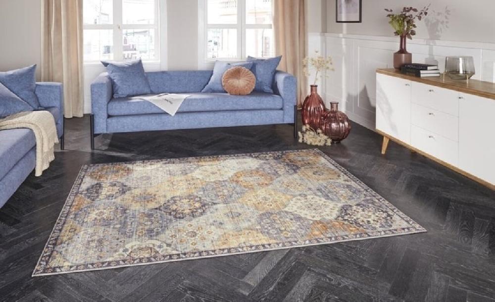 Flycarpets Elle Decoration - Vintage Vloerkleed - Ghom - Klassiek - Geel / Multi