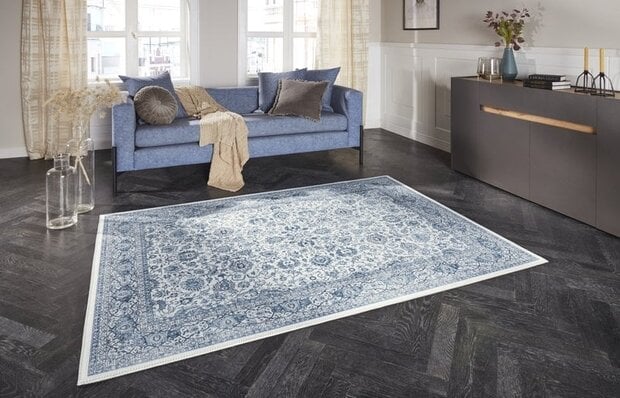 flycarpets Elle Decoration - Vintage vloerkleed - Maschad - Klassiek - Sapphire / Blauw