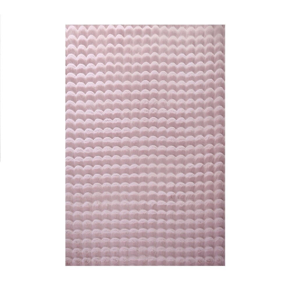 Flycarpets Felicia Hoogpolig Fluffy Roze Vloerkleed - 3D Design