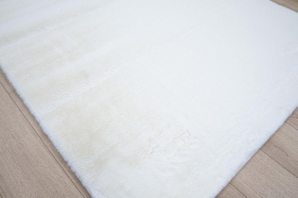 Flycarpets Fluffy Vloerkleed - Effen Hoogpolig Super Zacht - Crème