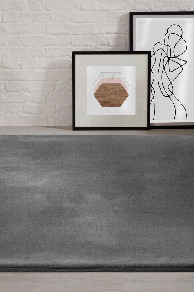 Flycarpets Fluffy Vloerkleed - Effen Hoogpolig Super Zacht - Grijs