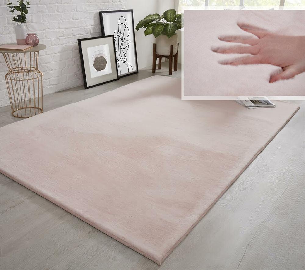 Flycarpets Fluffy Vloerkleed - Effen Hoogpolig Super Zacht - Roze