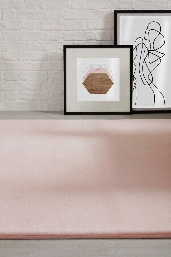 Flycarpets Fluffy Vloerkleed - Effen Hoogpolig Super Zacht - Roze