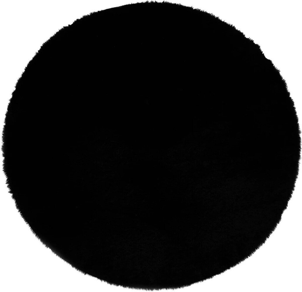 Flycarpets Fluffy Vloerkleed - Effen Hoogpolig Super Zacht - Zwart