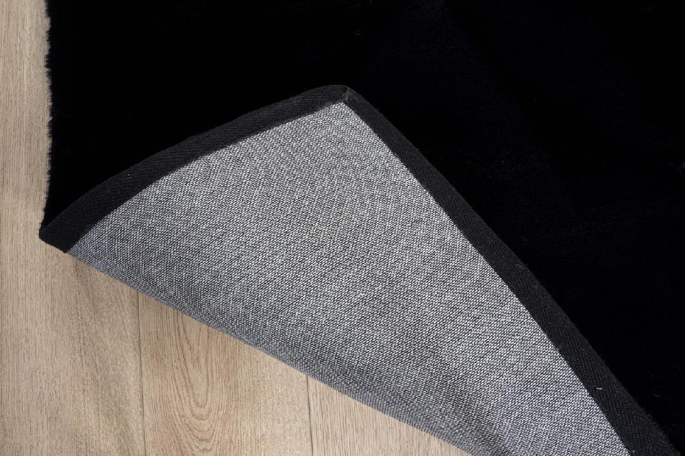Flycarpets Fluffy Vloerkleed - Effen Hoogpolig Super Zacht - Zwart