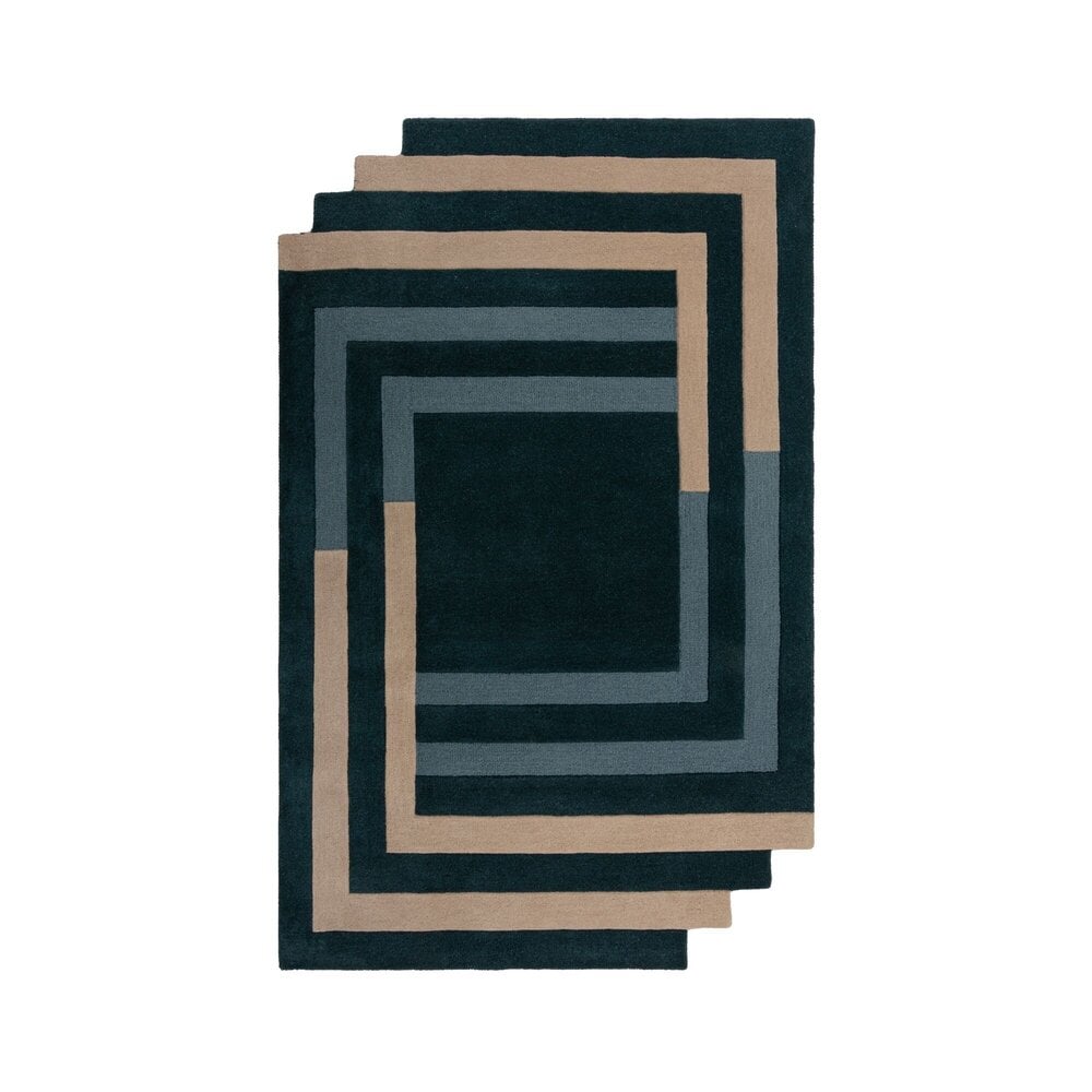 Flycarpets Abstract Vloerkleed - Labyrinth Blauw