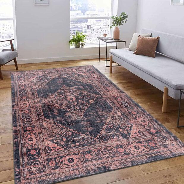 flycarpets Amira Vintage Rood vloerkleed - Wasbaar