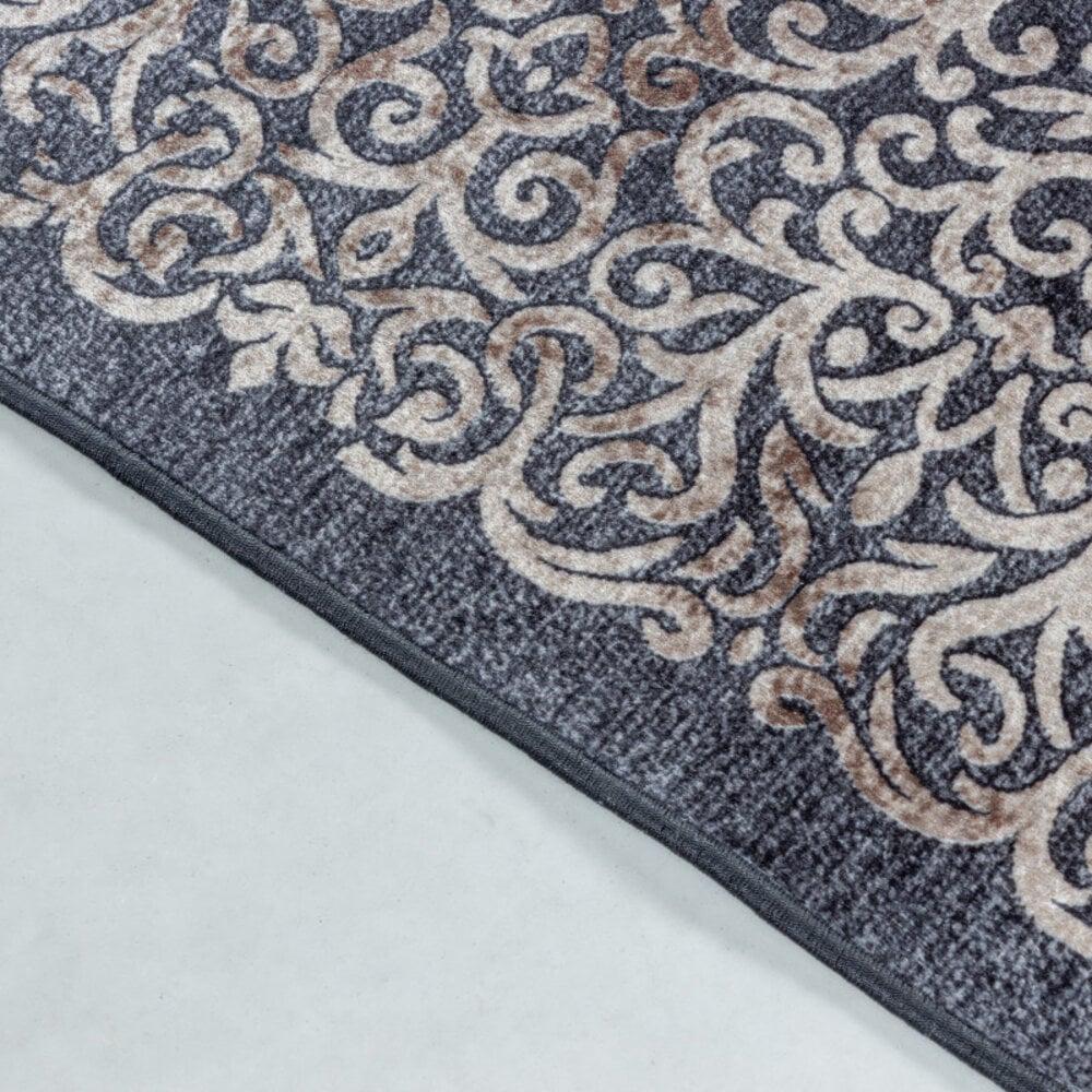 Flycarpets Amira Vintage Zwart Vloerkleed - Wasbaar