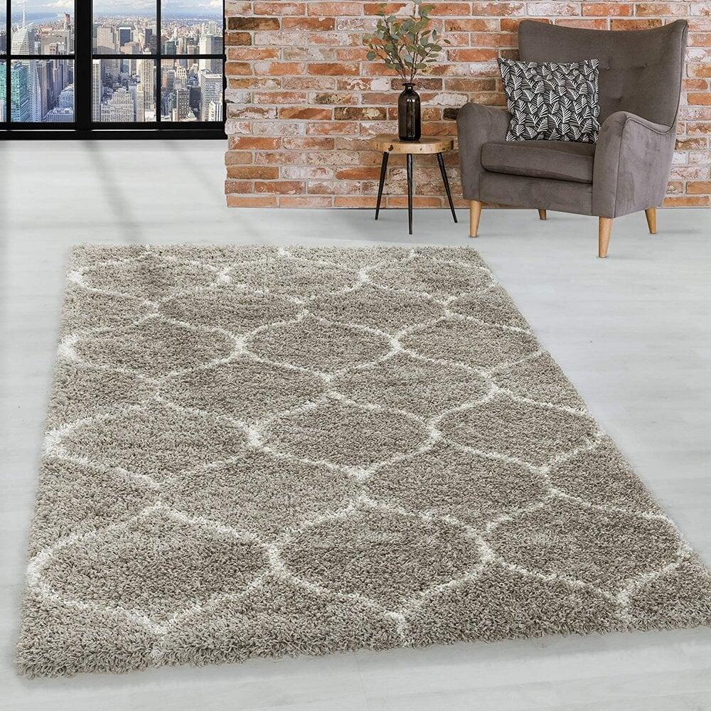 Flycarpets Azure Hoogpolig Beige Vloerkleed