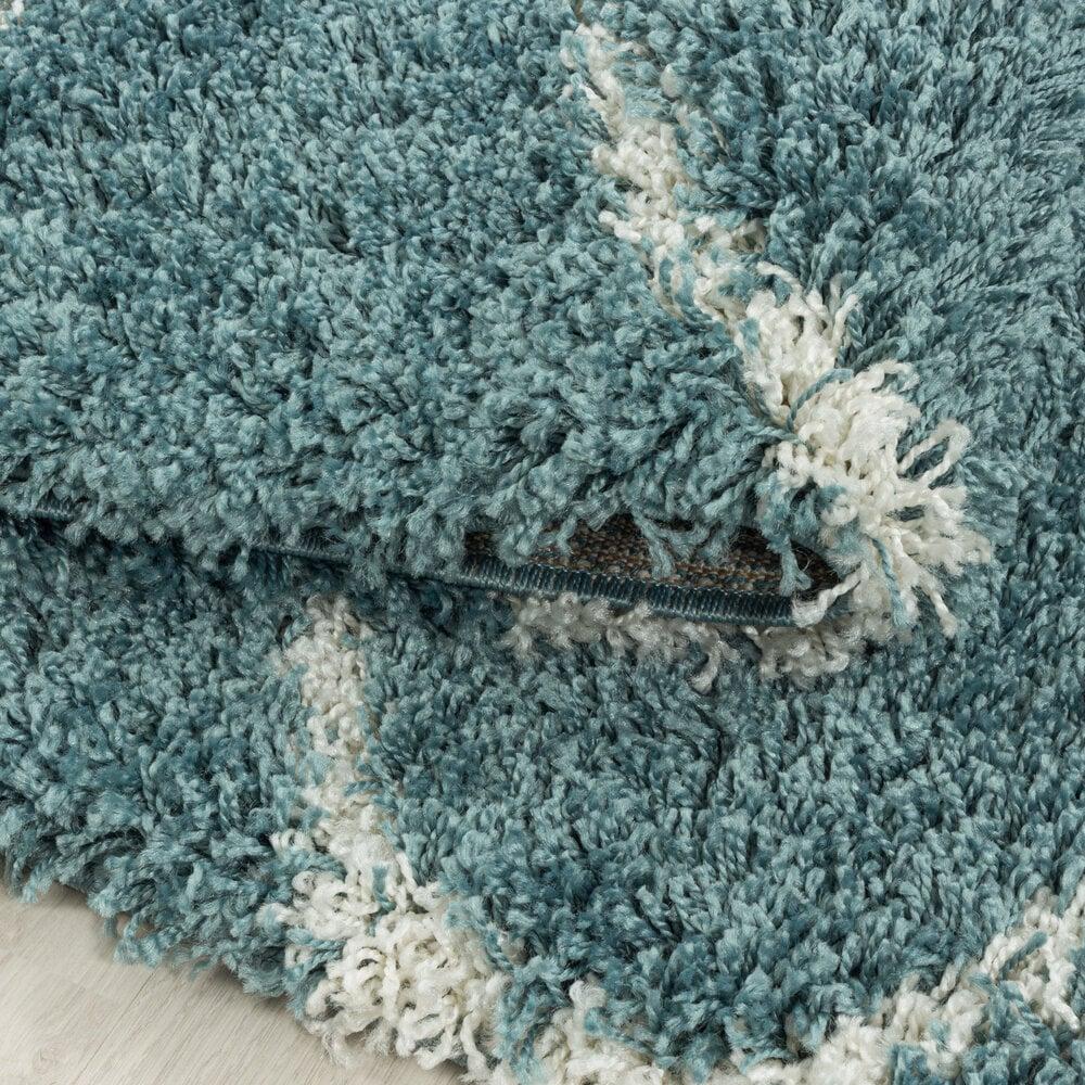 Flycarpets Azure Hoogpolig Blauw Vloerkleed