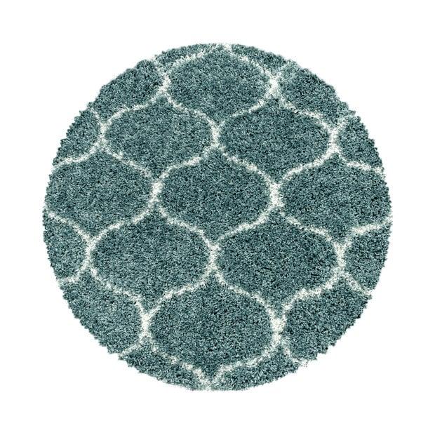 flycarpets Azure Hoogpolig Blauw vloerkleed - Rond